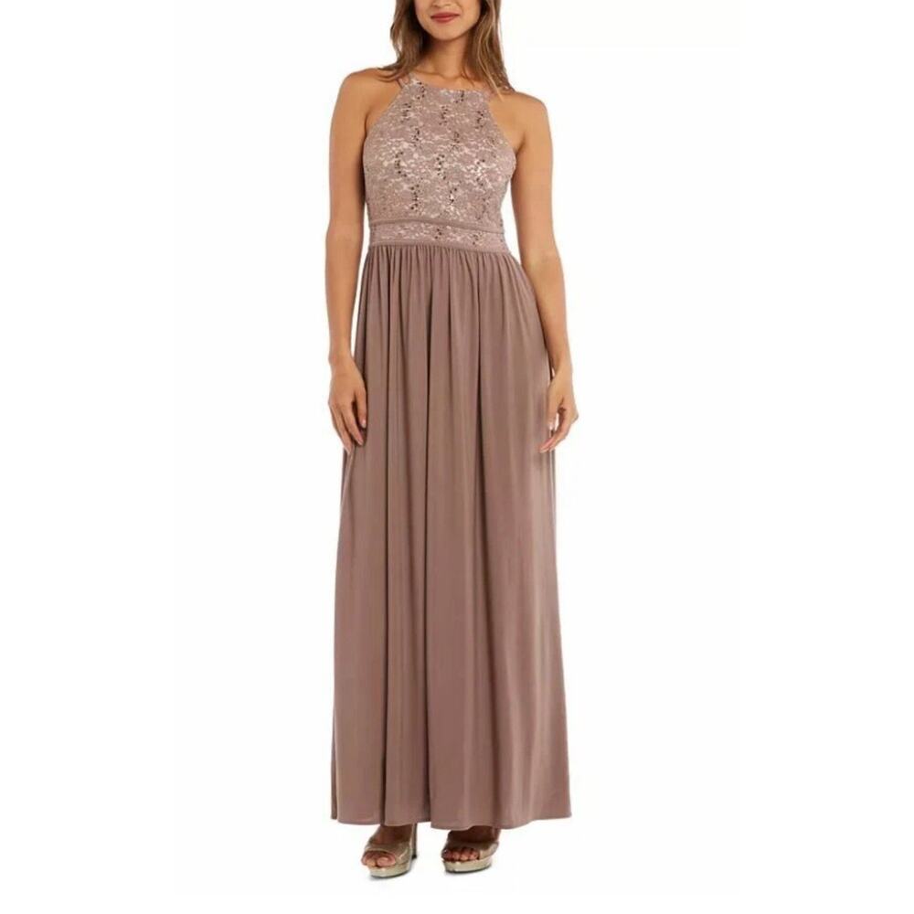 *NWT* NW Nightway Taupe/Ivory Formal Dress Size 8